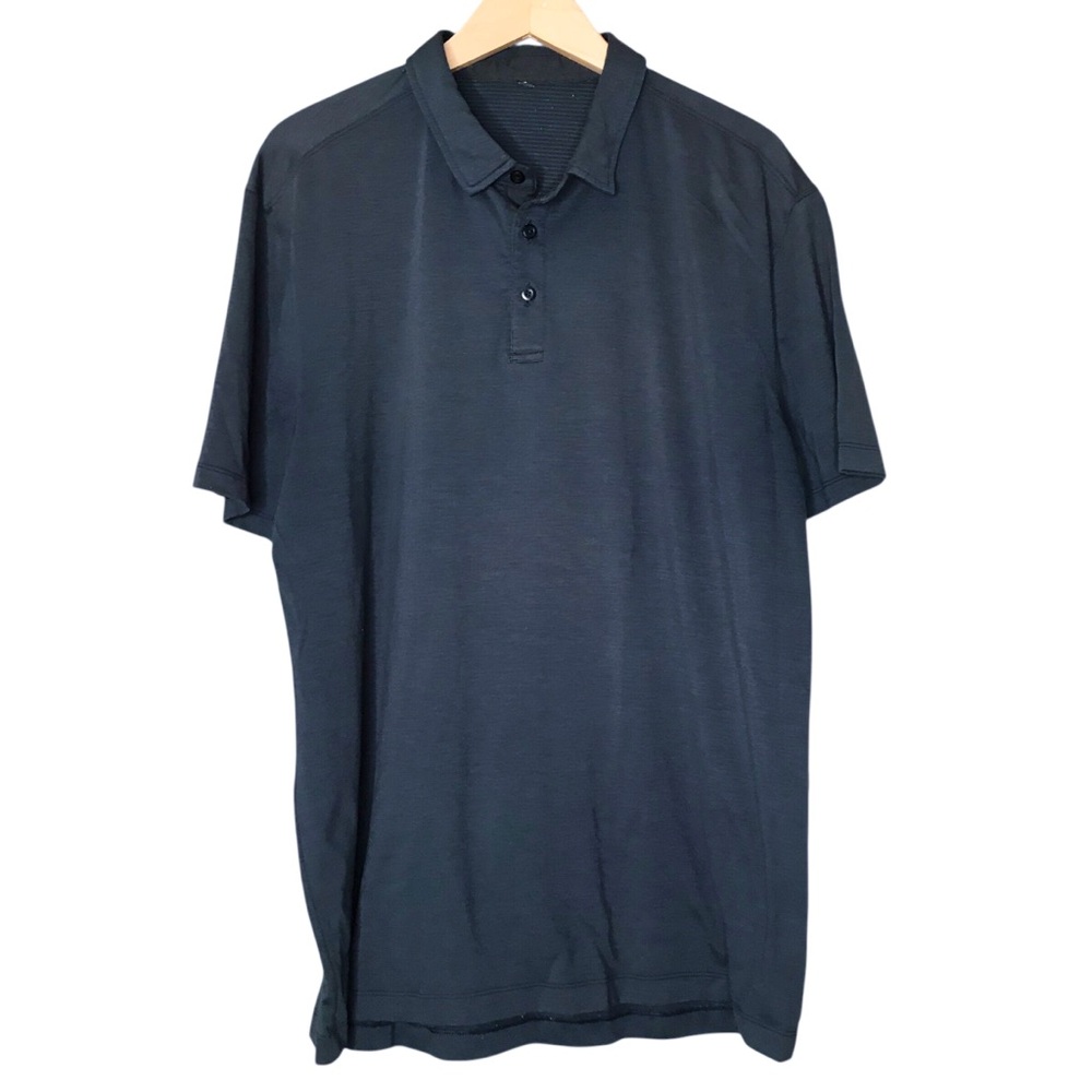 Lululemon Evolution Polo Navy Blue Golf Shirt Short Sleeve ESTIMATED XL